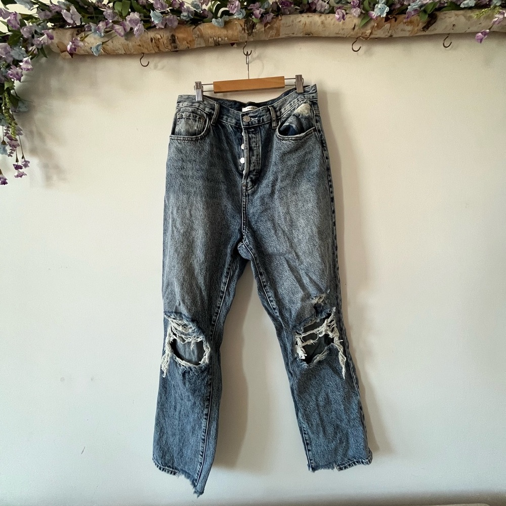 High Waisted Ripped Jeans
